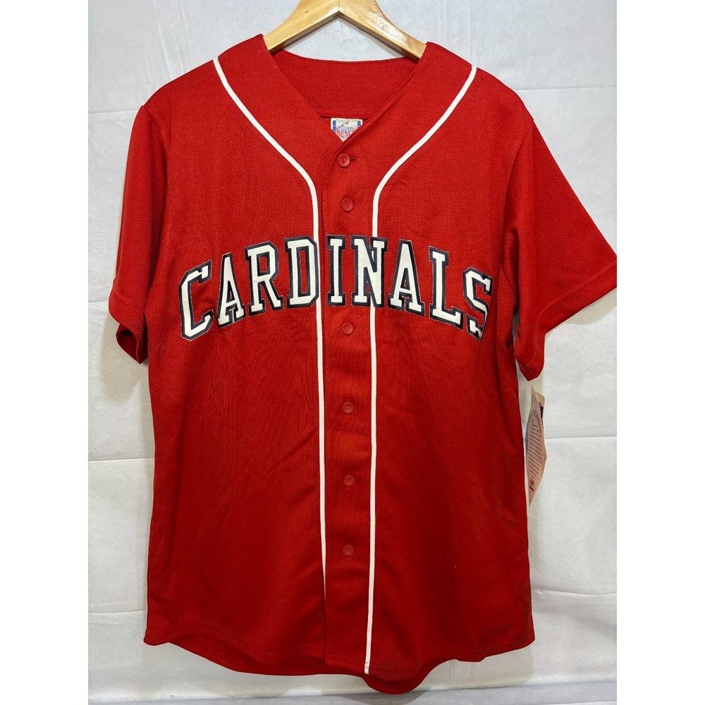 St. Louis Cardinals Jersey Off The Bench Men's Red Button Short Sleeve Vintage